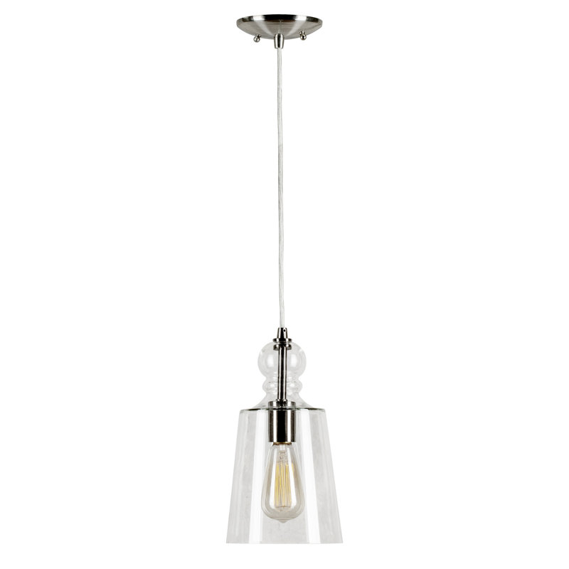 Gerome 1 - Light Brushed Nickel Single Pendant