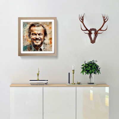 Jack Nicholson Impressionism - Single Picture Frame Print on Wood