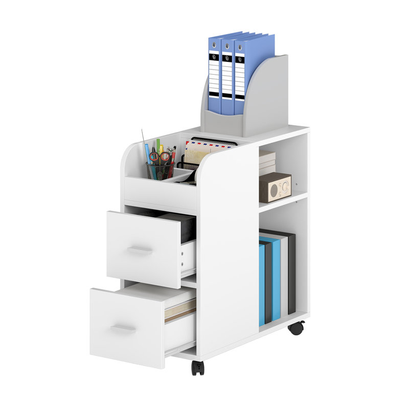 35cm Wide 2 -Drawer Mobile File Cabinet