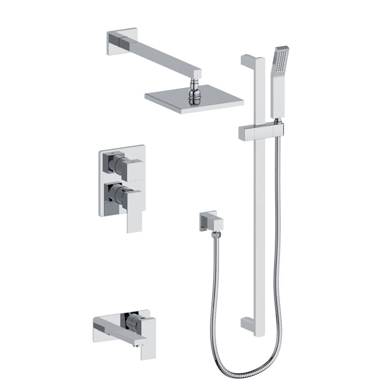 Bliss Complete Shower System with Rough-in Valve, Chrome