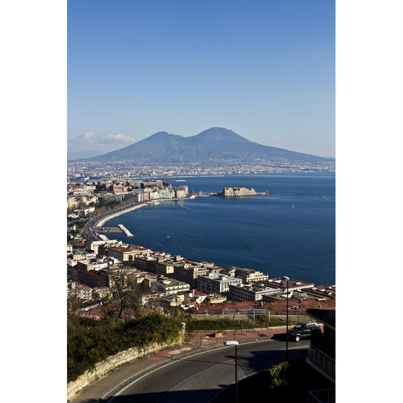 Gulf Of Naples - Wrapped Canvas Print, Black Floater Framed, 48cm H x 32cm W