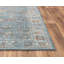 Tapis bleu / beige en laine à motif floral Maratea-1398074409