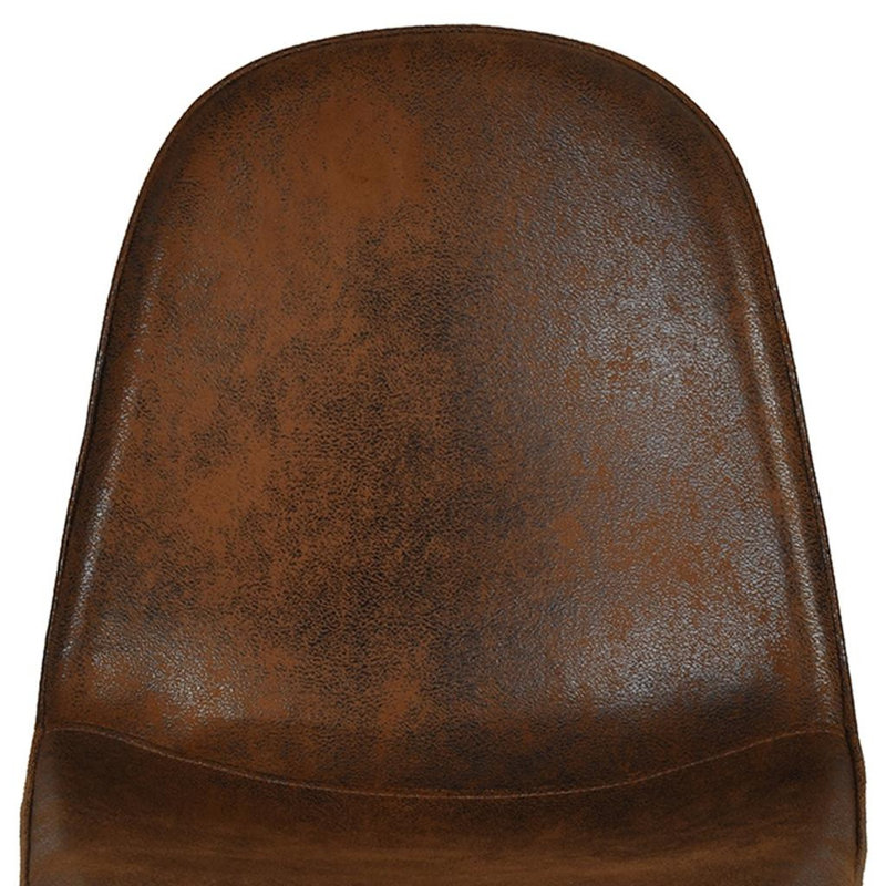Ensemble de quatre chaises d'appoint en espresso et en faux suède noir et acier