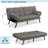 71" Futon Sofa Bed with Adjustable Armrest & Backrest , Multifunctional Love seat Convertible Sofa for Living Room, Apartment, Office-67776367-85771477