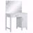 Elijah White And Dark Grey Makeup Vanity  With Lighting And Stool