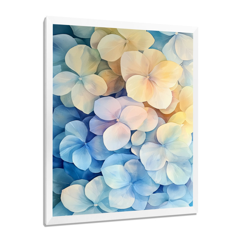 Rachel - Impressions sur toile florales, H 32 po x l 16 po, Picture Framed, Blanc