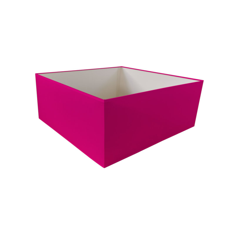 Rectangle Silk Lamp Shade ( Uno ), 25cm H x 40cm W x 40cm D, Hot Pink
