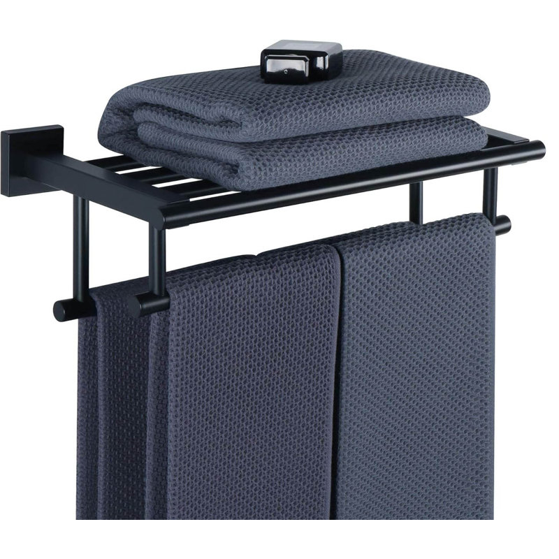 Wall Mounted Required Towel Rack, Black