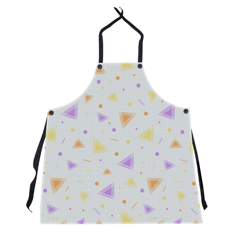 Tablier à motif 90, Mauve et orange