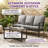 Inviting All-Weather Wicker Conversation Set with Plush Cushions & Coffee Table | Relax in Timeless Style-939723029