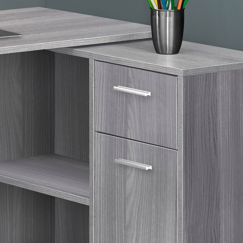 Bureau d'ordinateur, bureau personnel, coin, tiroirs de rangement, L 46 po, forme en L, travail, ordinateur portable, stratifié, contemporain, moderne (bureau)