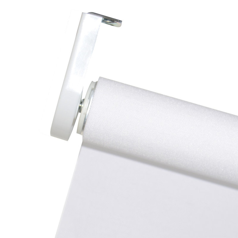 Semi Sheer Daylight Roller Blind with Chrome Eyelet Detail, 210 cm L x 90 cm W, White