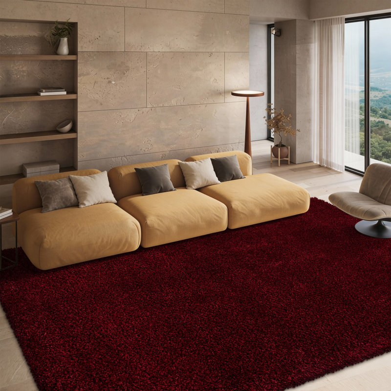 Delane Area Rug, Rectangle 8' x 10', Maroon