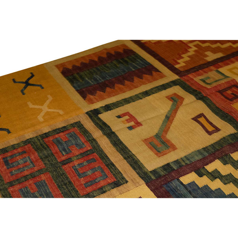 Wool Patchwork Area Rug