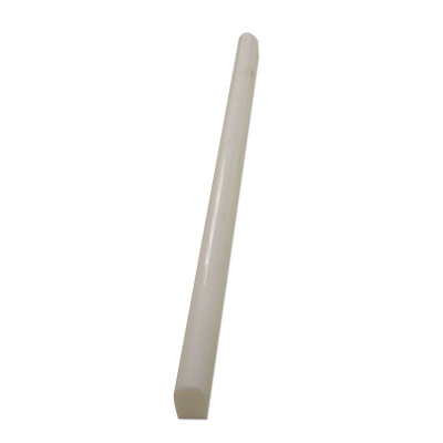 Carreau de doublure en forme de crayon de marbre blanc 12 po x 0,5 po Thassos