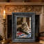Cadre photo sophistiqué noir 1PC 8 po x 10 po avec profil décoratif-132309134-132309136-132309137