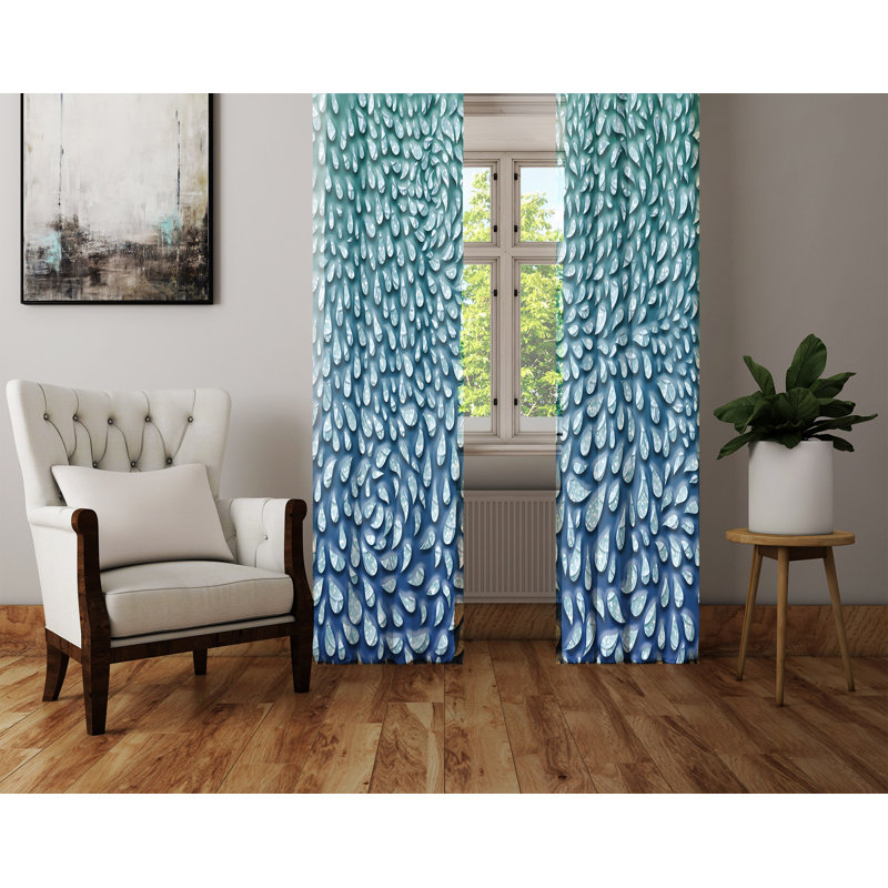 Semi Sheer Curtain Panel Pair, 40" W x 52" L