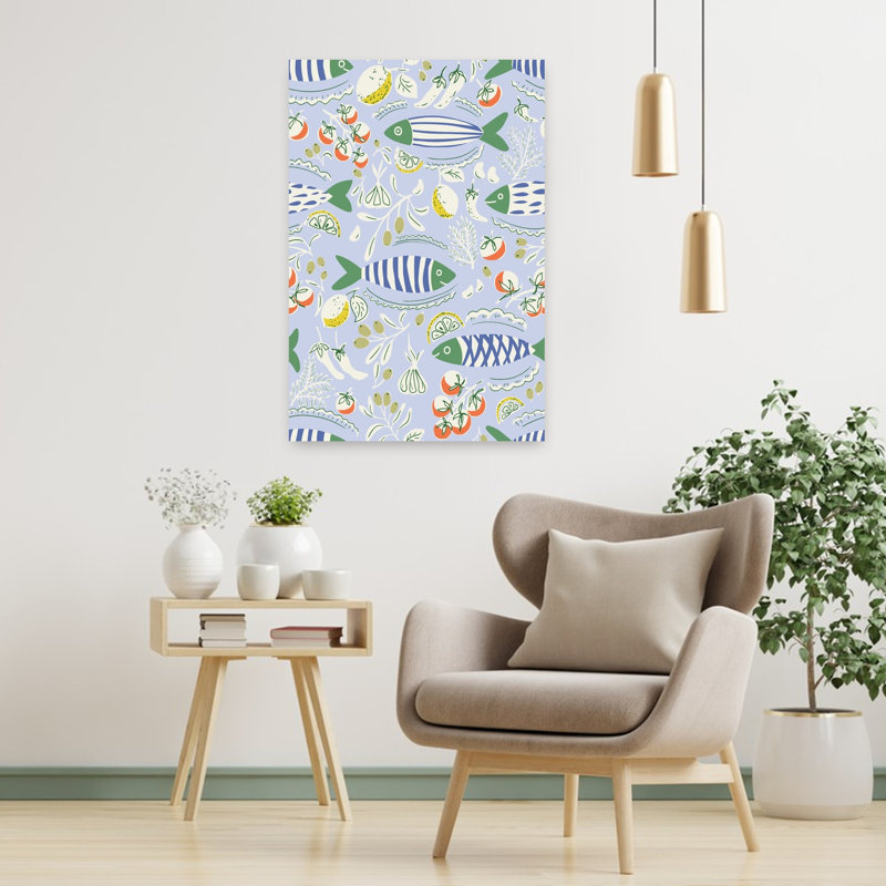 Mediterranean Fish Feast by Annick - Wrapped Canvas Print, 91.44 cm H x 60.96 cm W