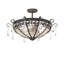 3 - Light Semi Flush Mount