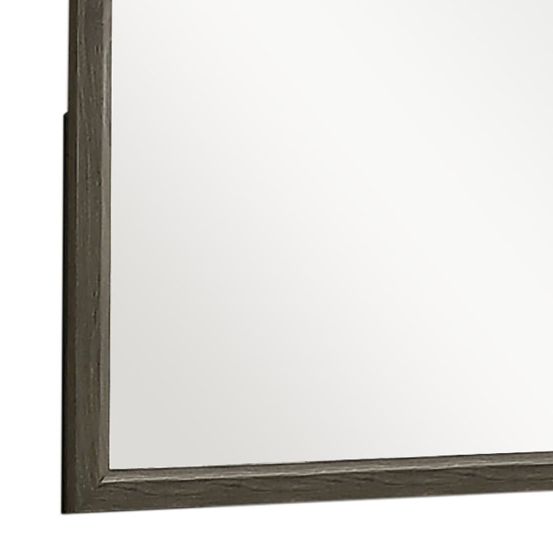 Swipe Wood Flat Wall Mirror