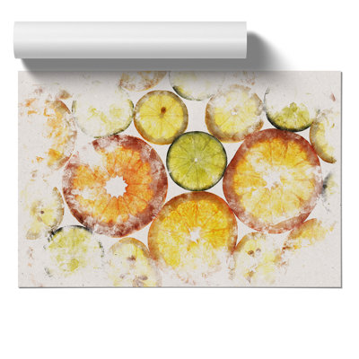 Sliced Citrus Fruit Watercolour - Frameless Print