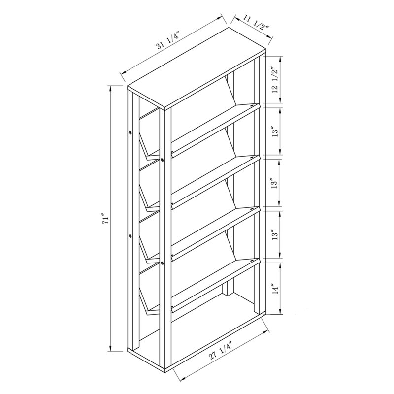 Gracie Oaks Hafner Bookcase & Reviews | Wayfair