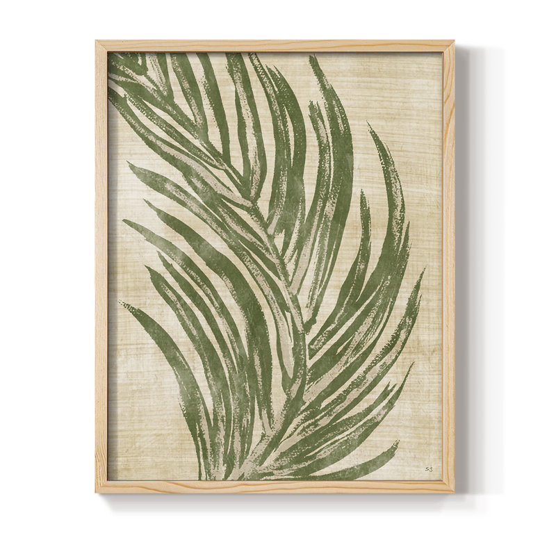 Palmaria II, reproduction encadrée - bois massif, Naturel, H 11 po x l 9 po