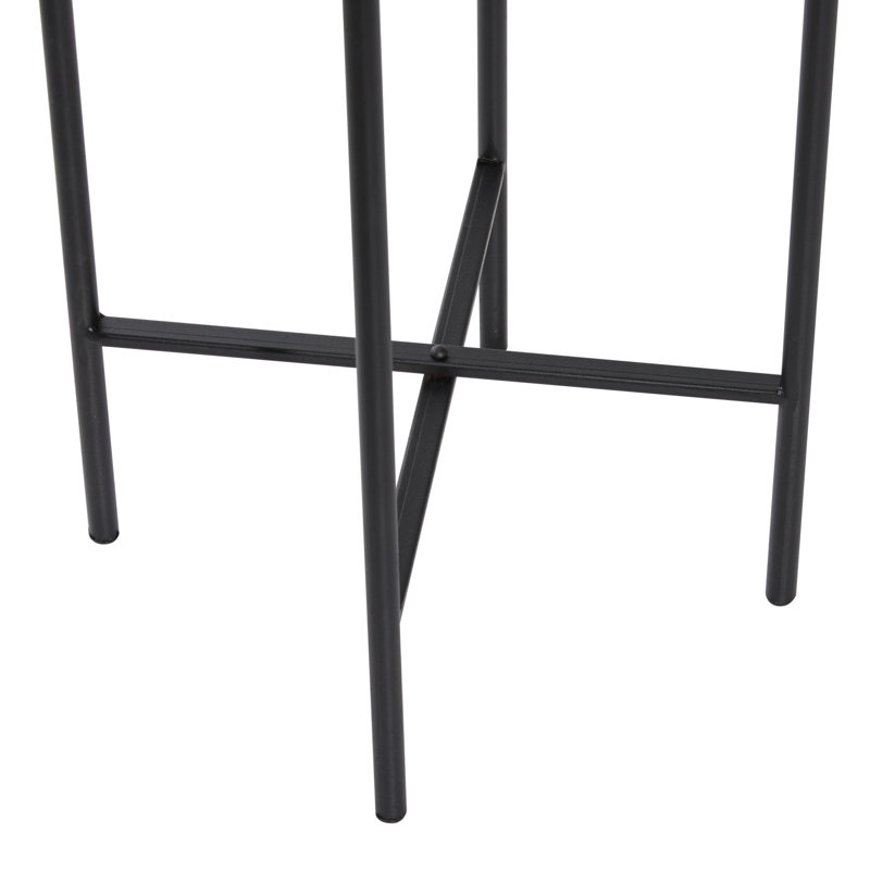 Gold and Black Metal Planter Set with Removable Stands