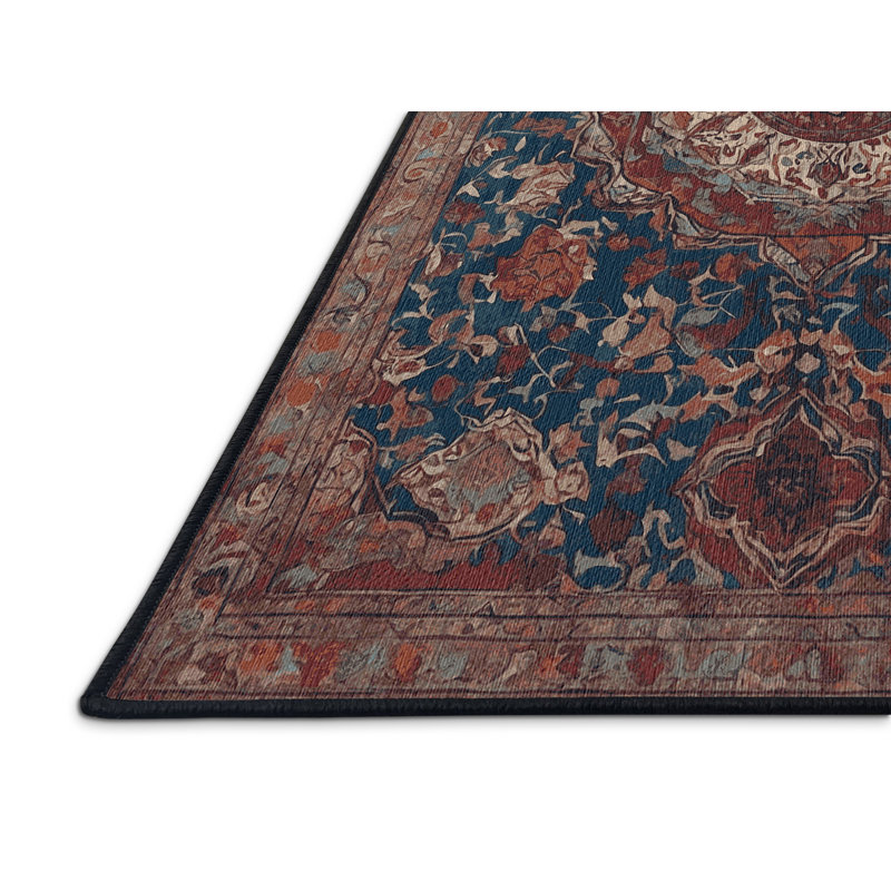 Tapis noir lavable à la machine, Rectangle 8 pi x 10 pi