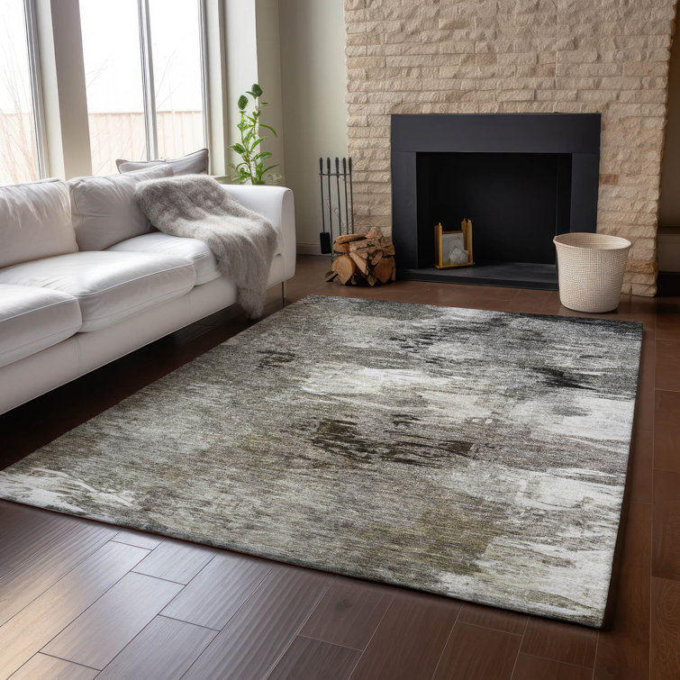 Premium Machine Washable Cerrito AMF597 Taupe Rug