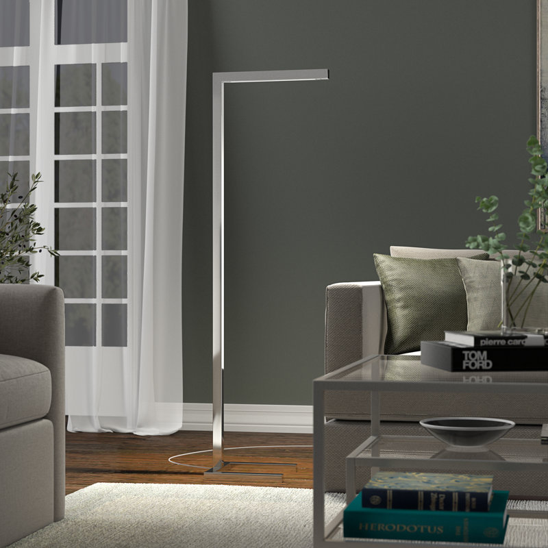 Malin 52'' LED Task Floor Lamp, Polished Nickel
