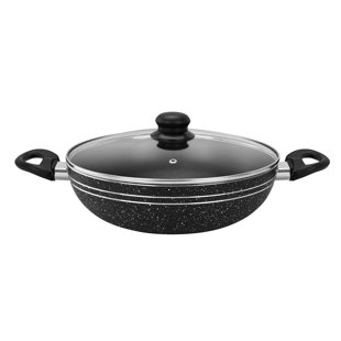 KitchenCraft World of Flavours 36 cm Non Stick Wok for Induction Hob,  Carbon Steel, Extra Large Stir Fry Pan