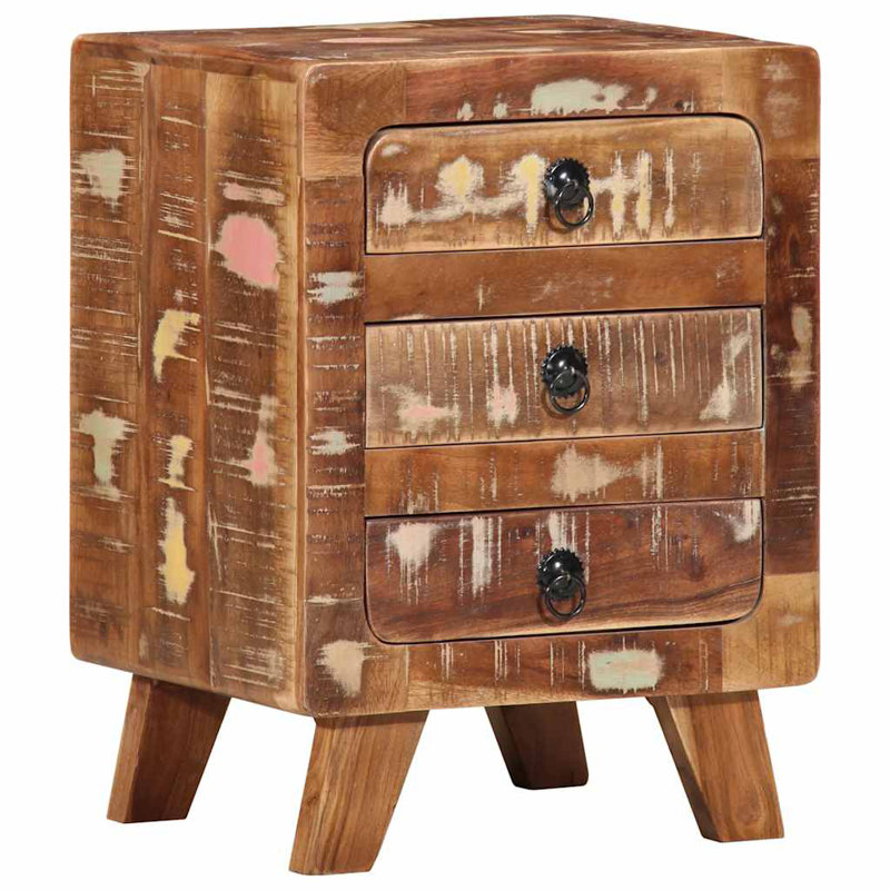 37cm W Solid Wood Bedside Table