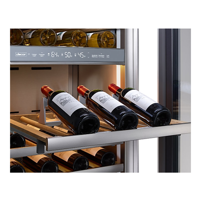 24" Wine Column Panel Kit, Contemporary, Silver Stainless