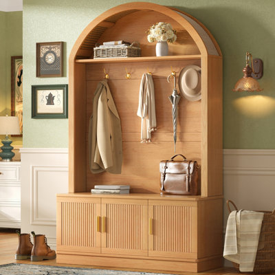 Hall Tree 46'' Wide With Bench And Shoe Storage