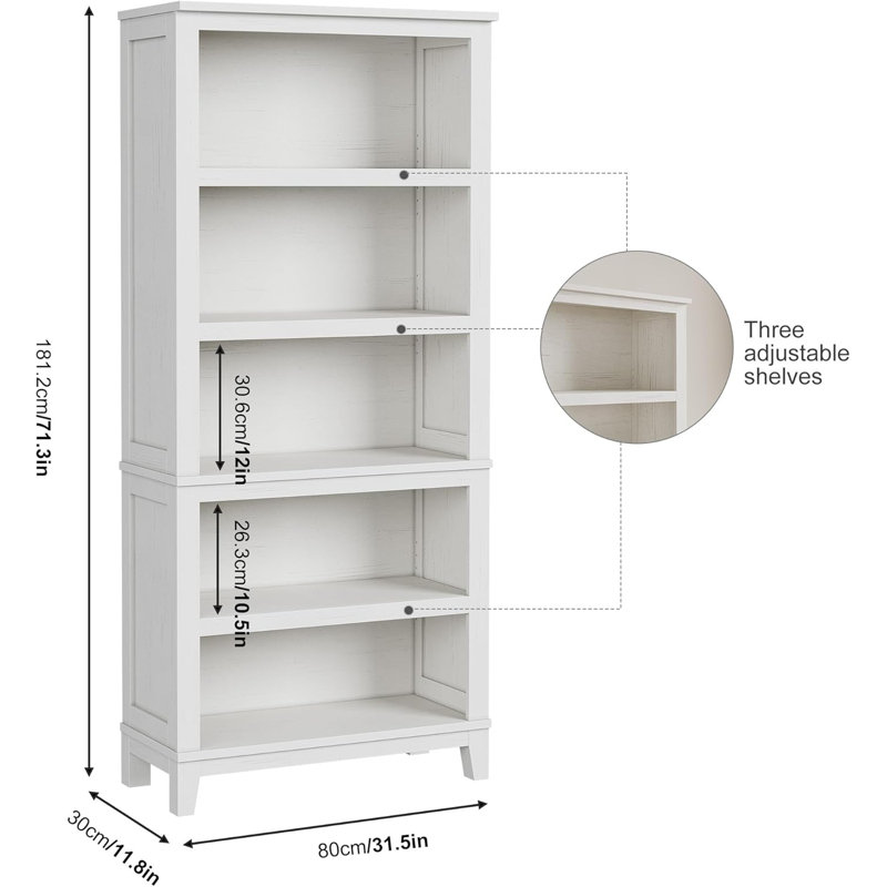 180.3cm H x 80cm W Bookcase