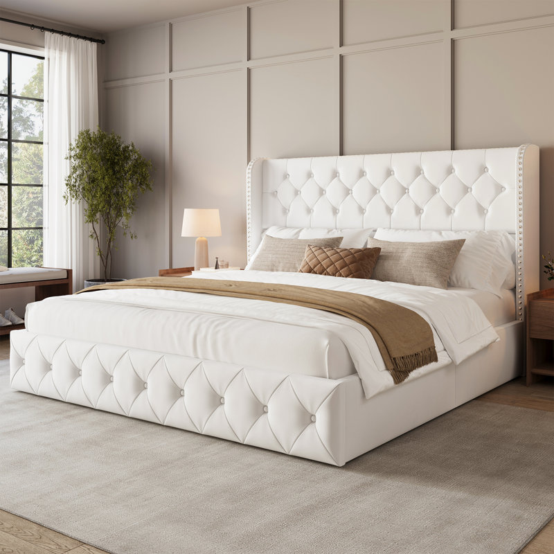 Difiore Bed, Full, White