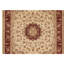Tapis ivoire / rouge en laine noué à la main de conception unique 8 pi 9 po x 11 pi 9 po