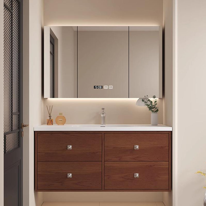 Armoire de salle de bain rétro simple, H 19,7 po x l 47,2 po x P 19,7 po