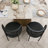 Modern Faux Leather Upholstered Side Dining Chair with Metal Frame-1774090129-1766621619