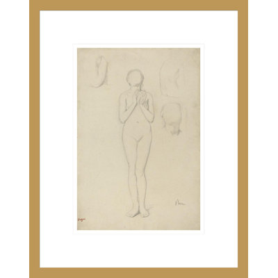 Étude d'un nu féminin par Edgar Degas - reproduction giclée encadrée