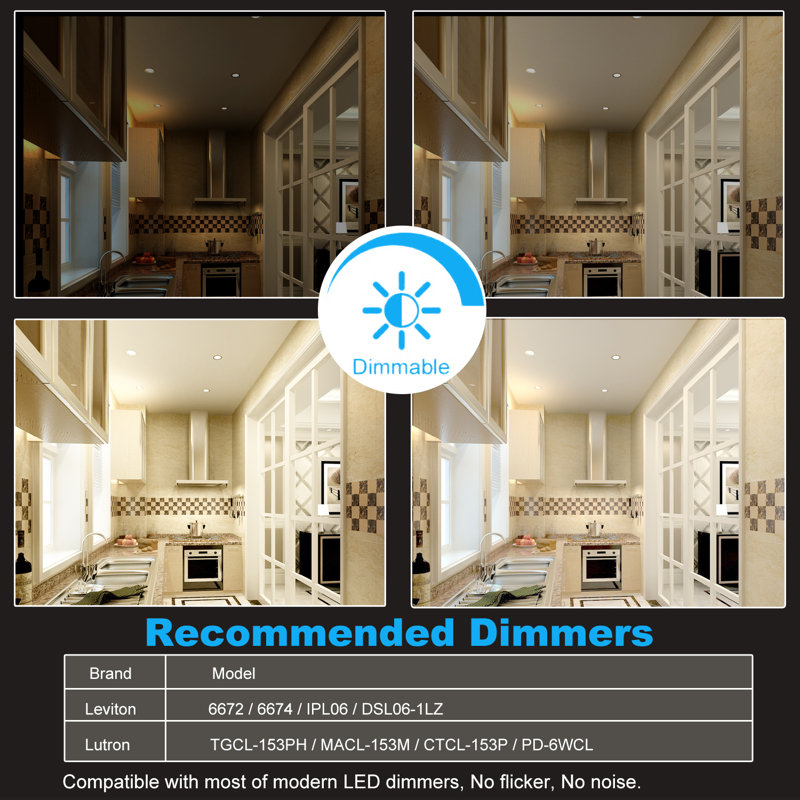 6 in. 11 W Air-Tight IC Rated LED Retrofit Standard Recessed Lighting Kit