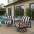 Ensemble de chaises d'extérieur pivotantes avec coussins Sunbrella