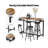 5-Piece Counter Height Dining Set—Table + 4 Stools, Pub/Kitchen, Space-Saving, Easy Assembly