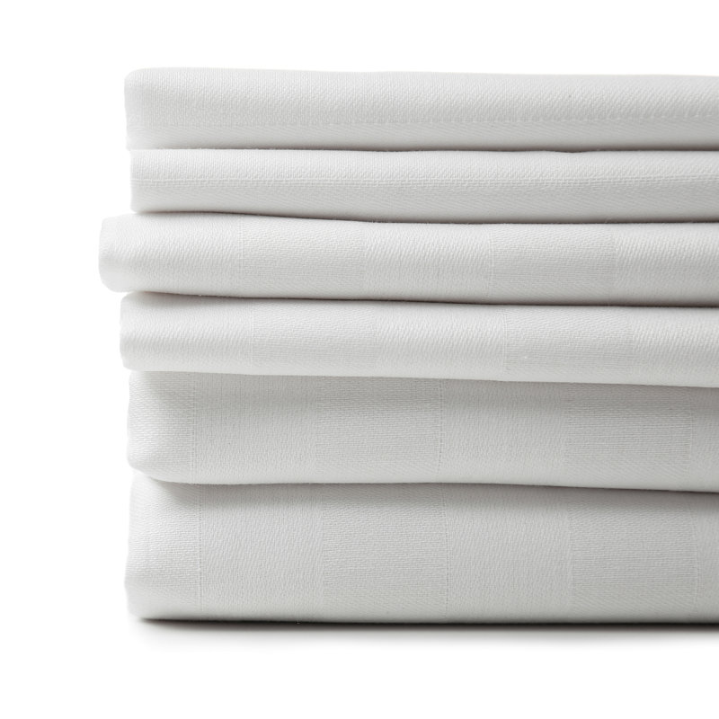 Ensemble de draps en micro-fibre, Blanc, Ensemble de draps pour taille de lit grand avec un