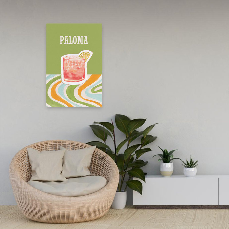 Paloma - art bleu 60S 70S, H 24 po x l 16 po