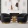 Velvet Swivel Barrel Chair (Set of 2)