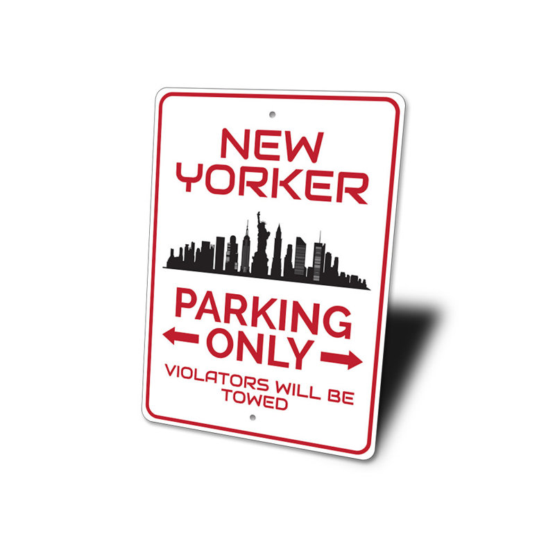 Panneau de signalisation en aluminium New Yorker, H 12 po x l 18 po x P 0,06 po