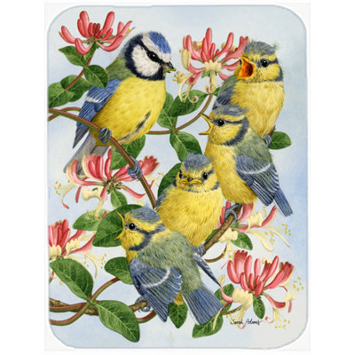 Planche à découper en verre temps d’alimentation caroline trésors Eurasian Blue Tit
