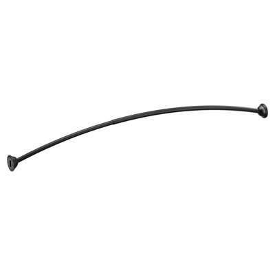 Moen 54-Inch to 72-Inch Adjustable Length Fixed Mount Single Curved Shower Curtain Rod